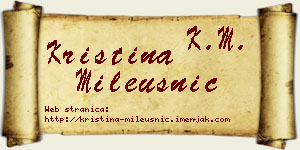 Kristina Mileusnić vizit kartica